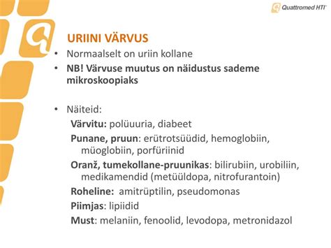 uriini ribaanalüüs|Uriini analüüsi tõlgendamine .